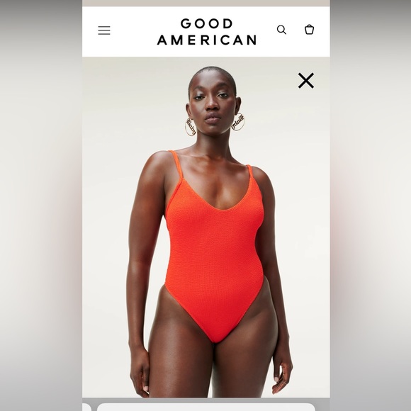 GOOD AMERICAN ALWAYS FITS ONE-PIECE SWIMSUIT — *Cinnamon color* - Picture 6 of 10